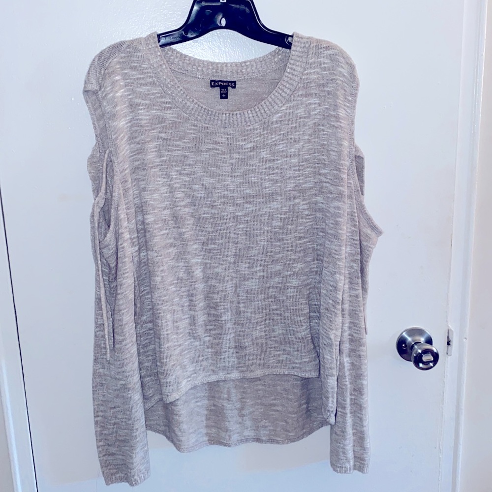 EXPRESS gray crew neck sweater size Large